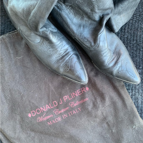 Donald J. Pliner Western Slouch Boots Size 7 - Picture 8 of 9